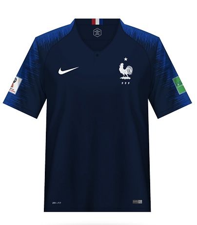 فرنسا 2018 – الطقم الأساسي